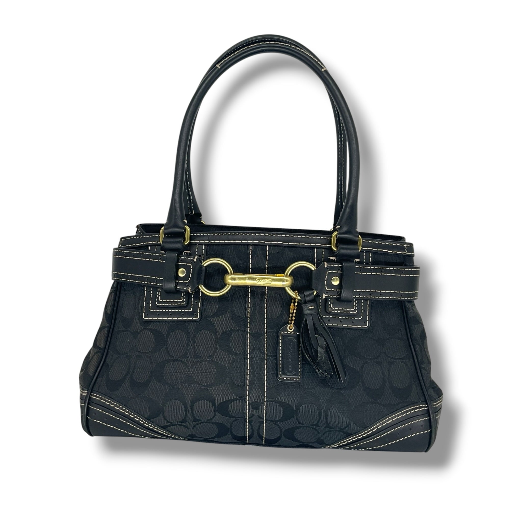 Vintage COACH signature tote bag black