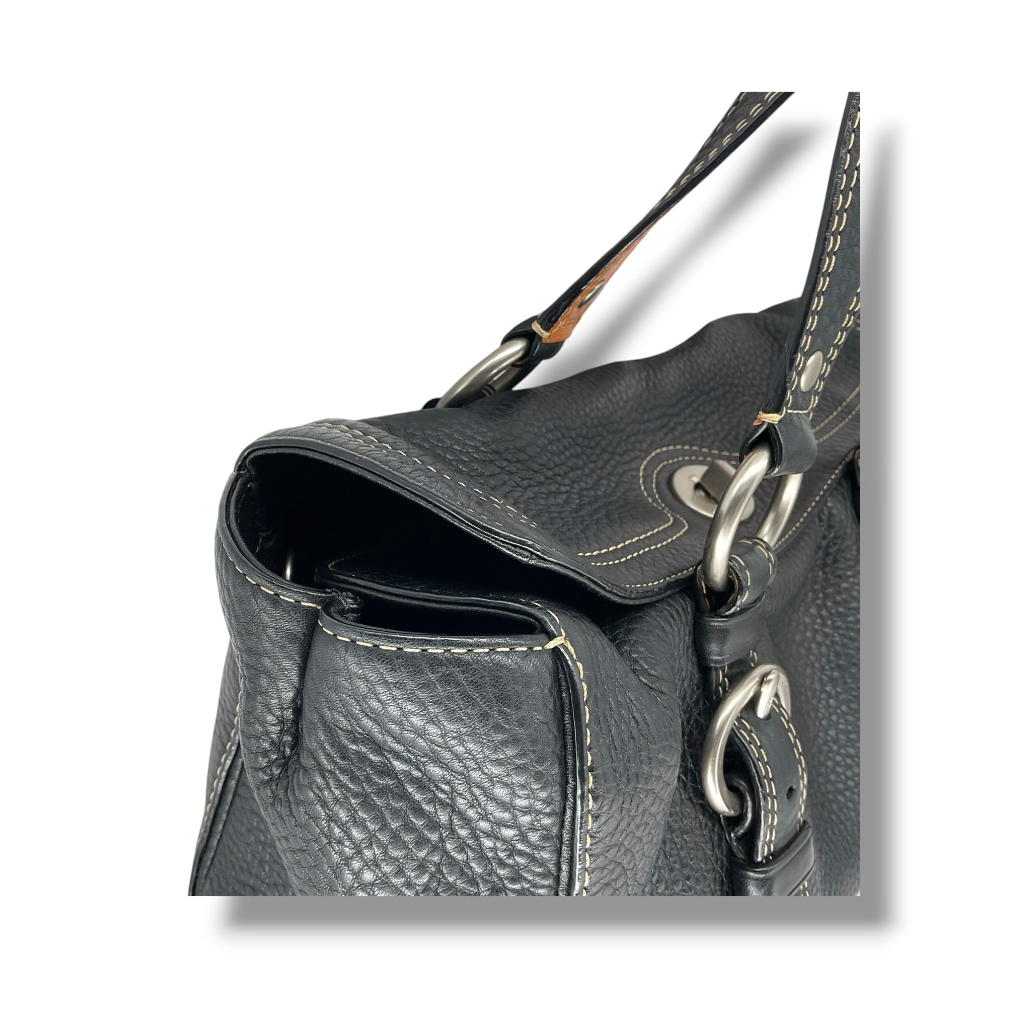 Vintage COACH turn lock tote bag