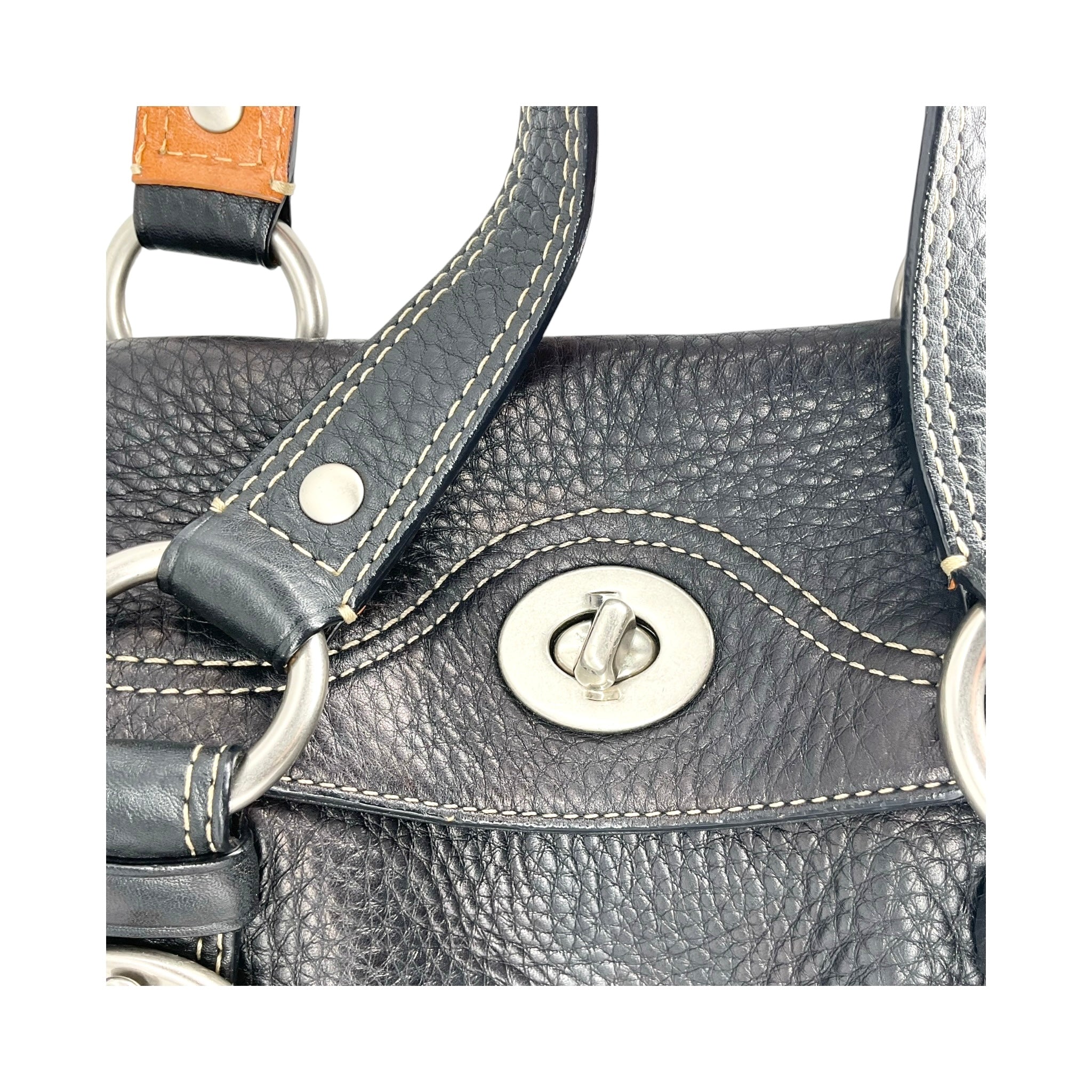 Vintage COACH turn lock tote bag