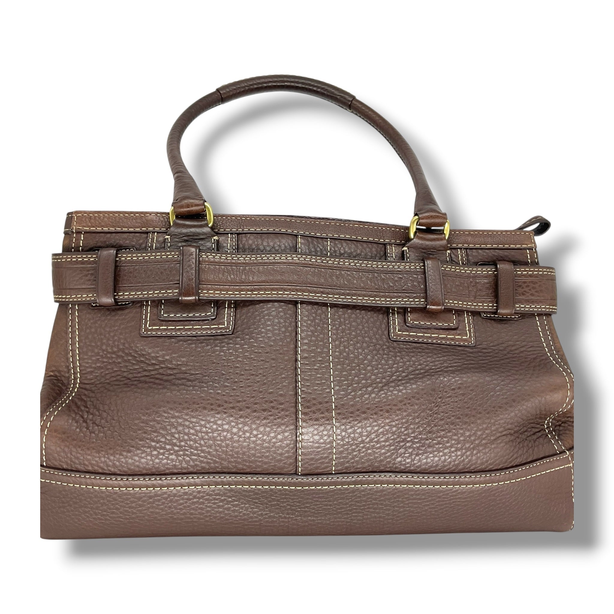 Vintage COACH leather carryall tote bag