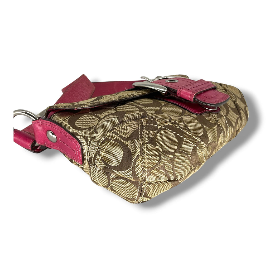 Vintage COACH Soho signature shoulder bag pink