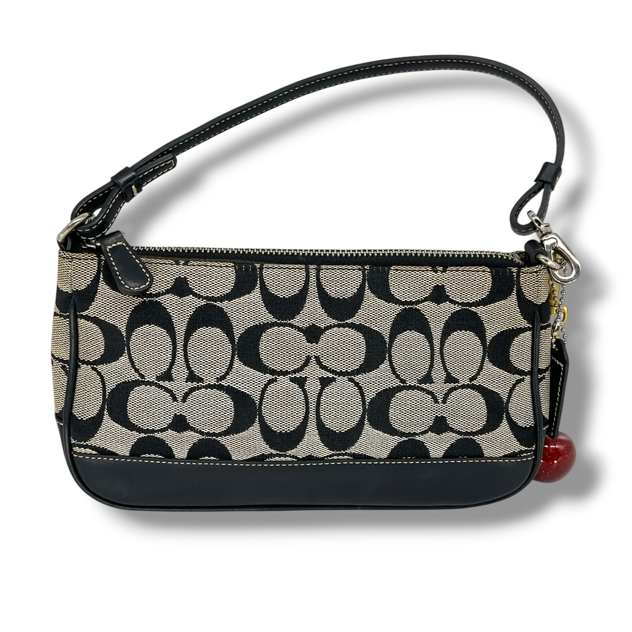 COACH signature accessory pouch in black canvas
