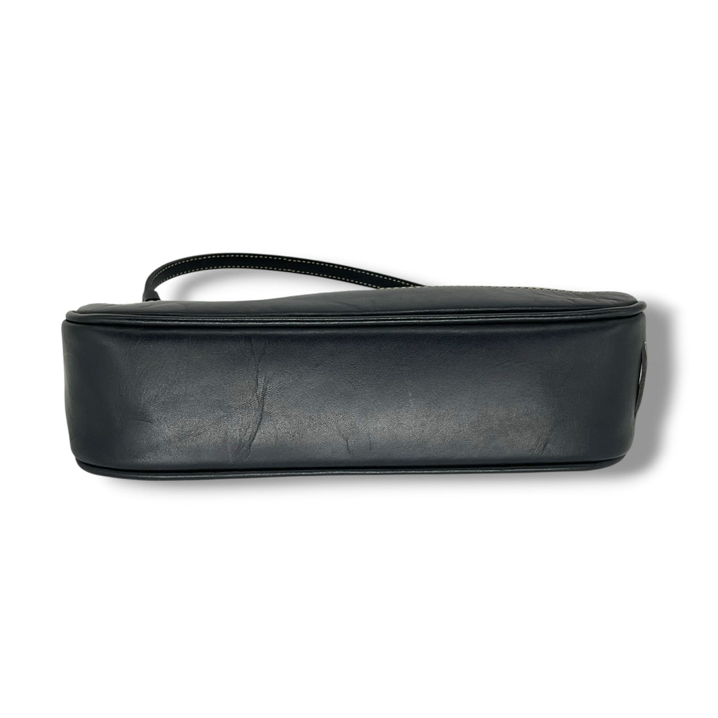 COACH signature accessory pouch in black canvas