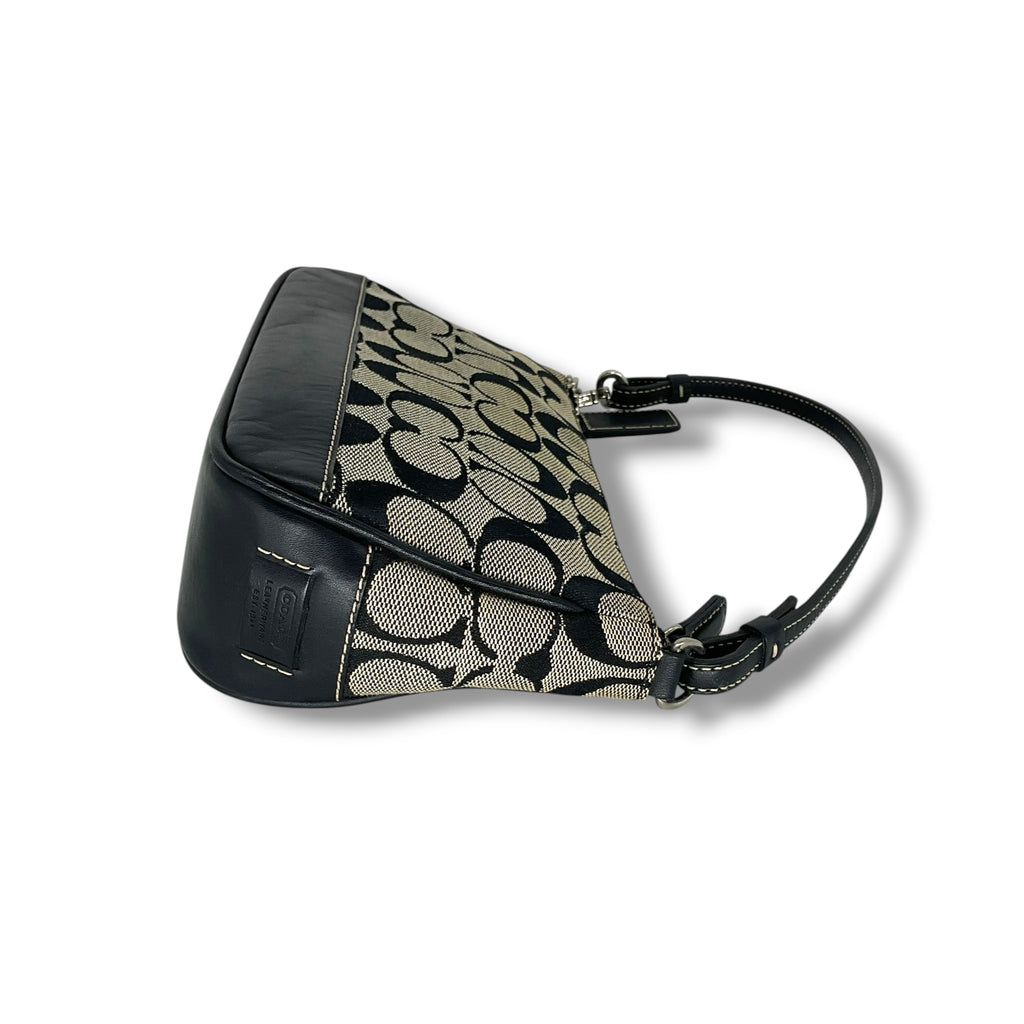 COACH signature accessory pouch in black canvas