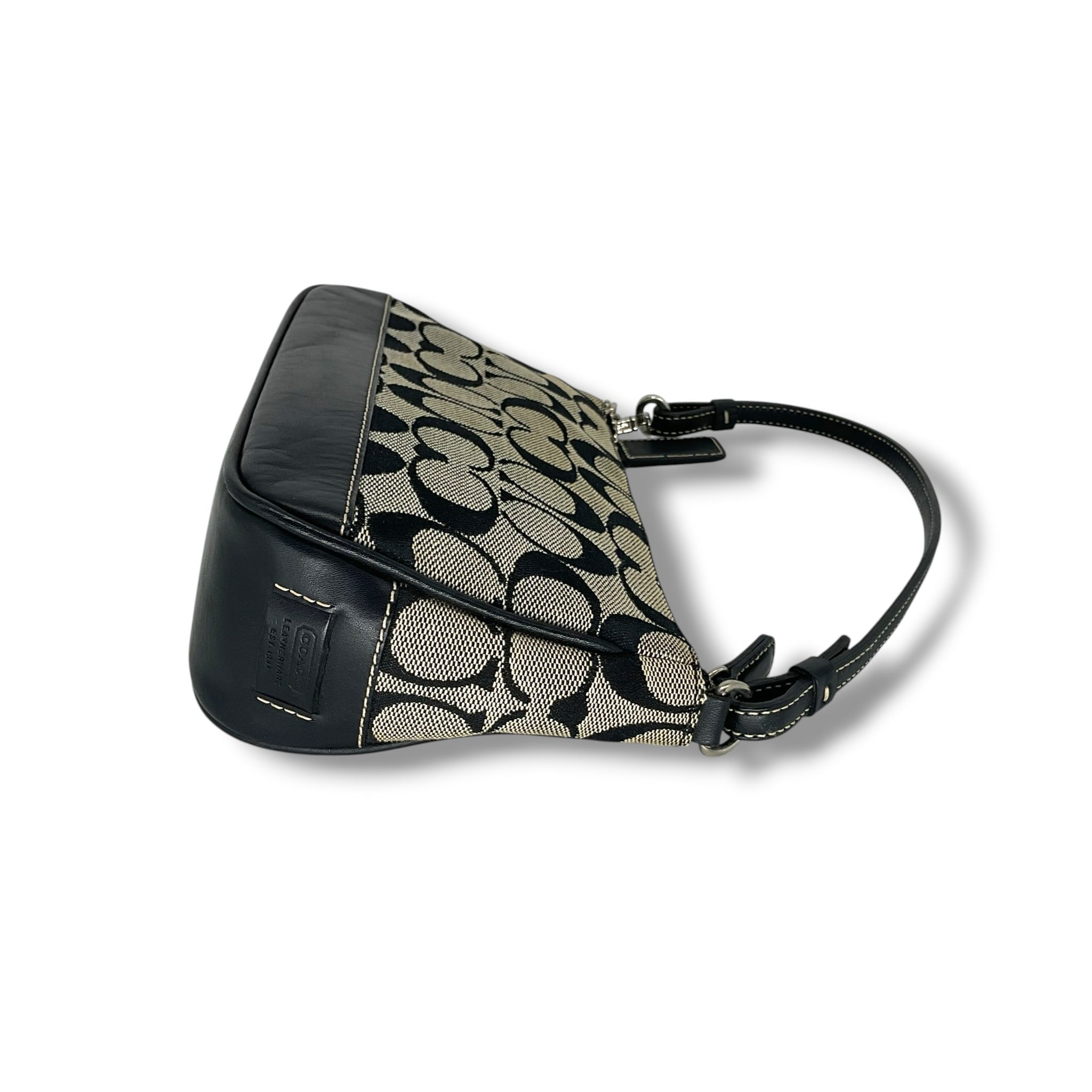COACH signature accessory pouch in black canvas