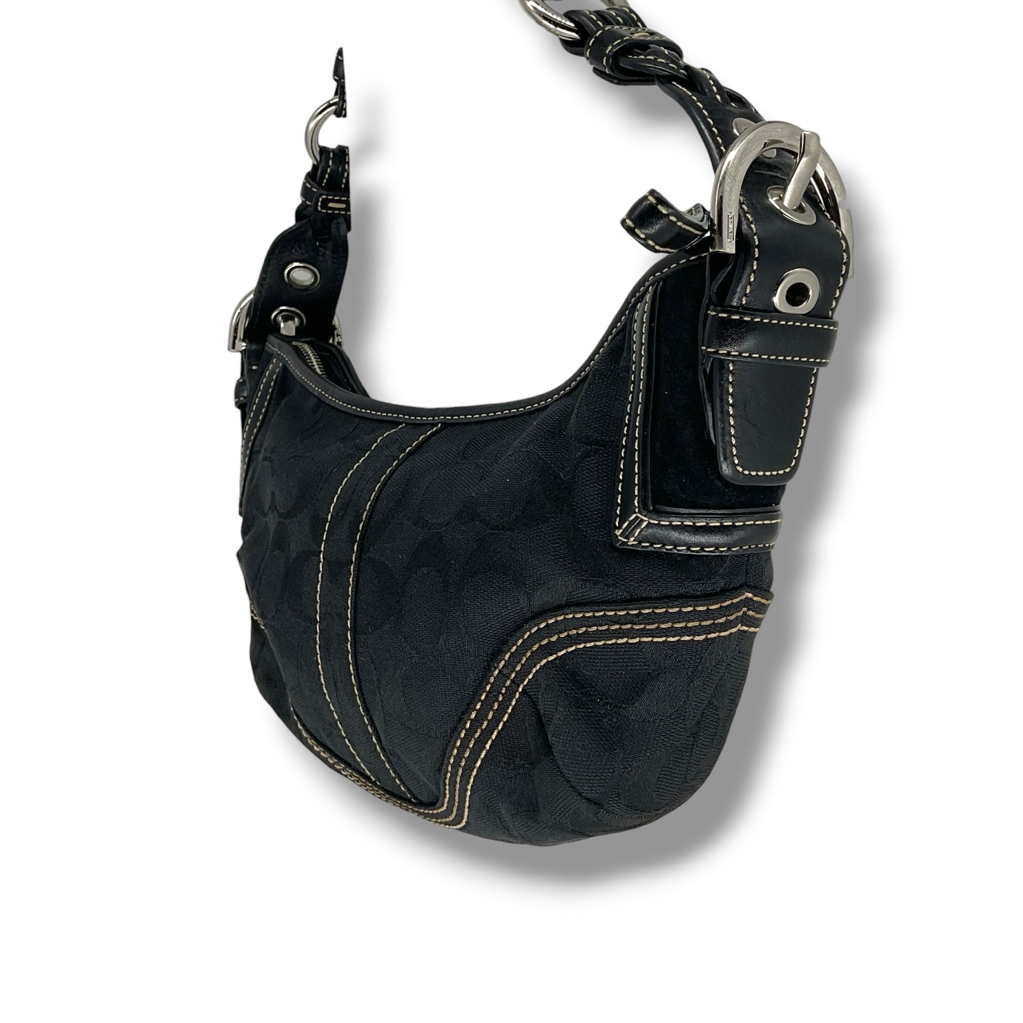 Vintage COACH signature half moon shoulder bag