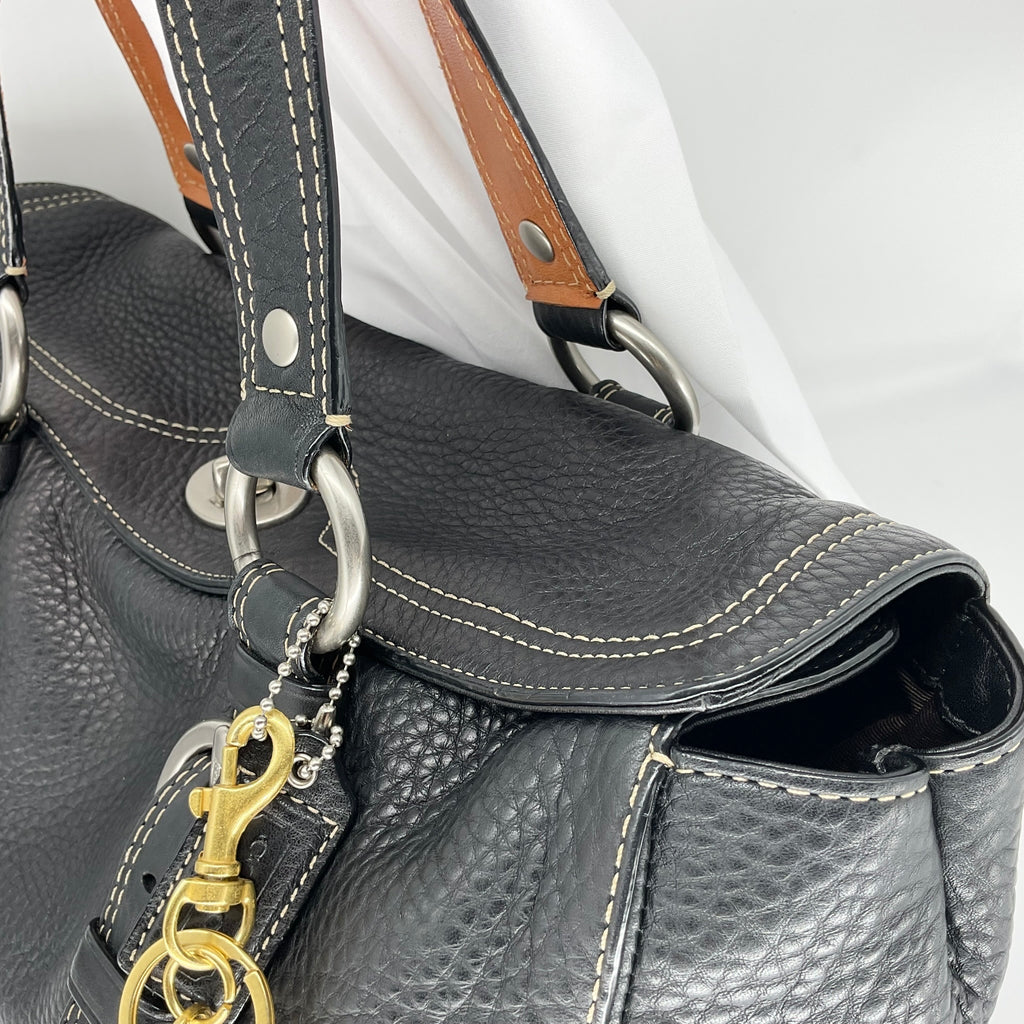 Vintage COACH turn lock tote bag