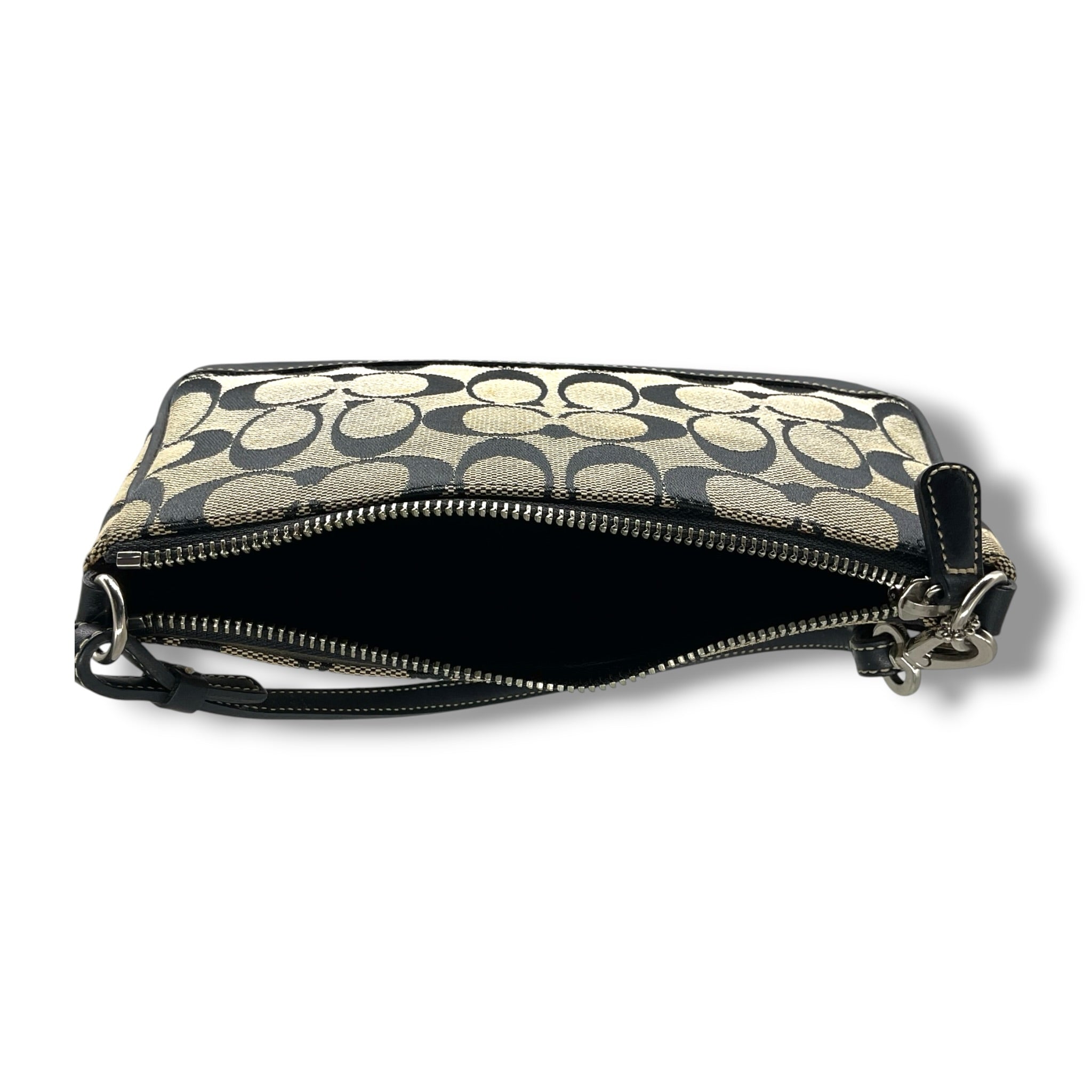 COACH signature accessory pouch in black canvas
