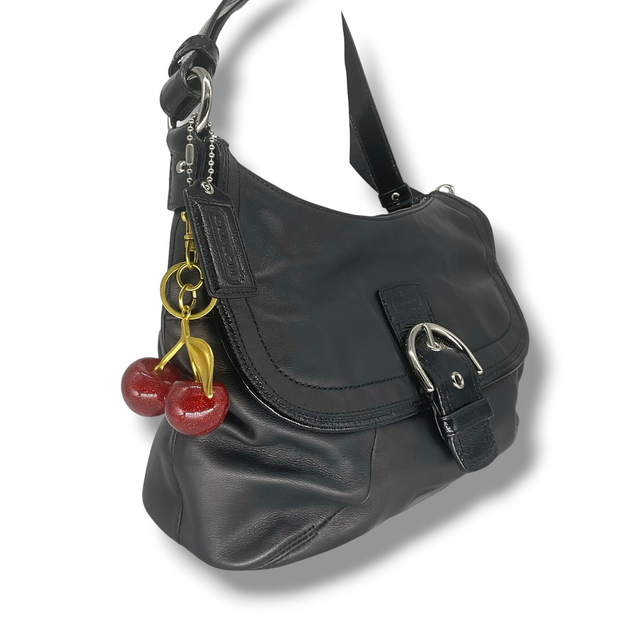 Vintage COACH Soho leather shoulder bag in black leather