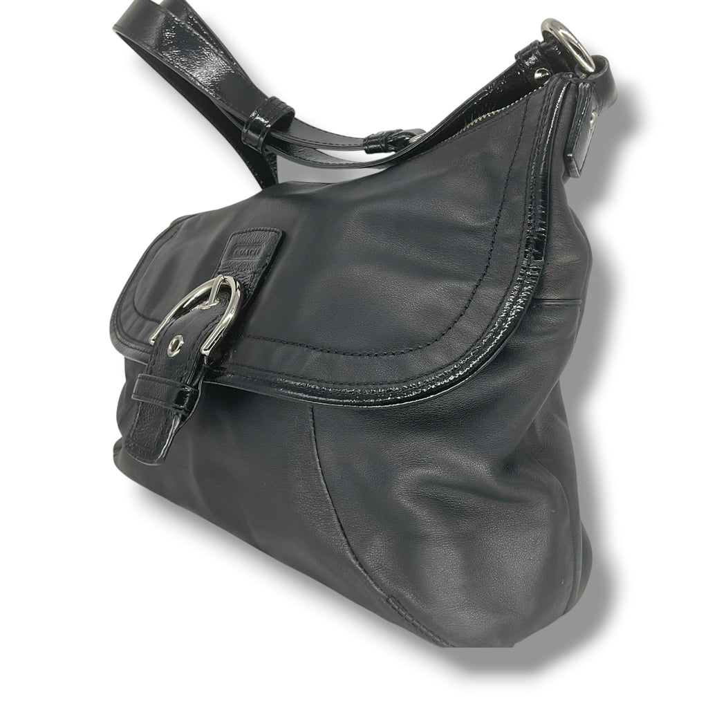 Vintage COACH Soho leather shoulder bag in black leather