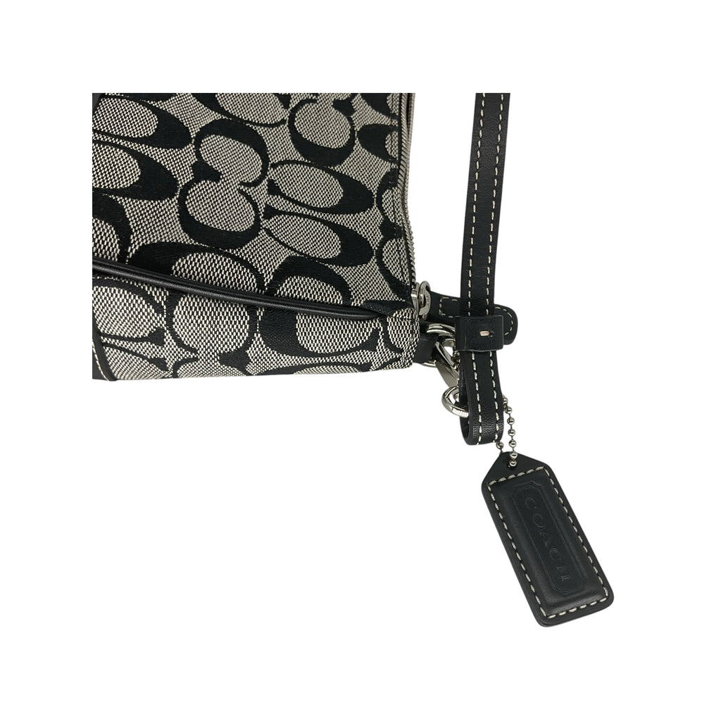 COACH signature accessory pouch in black canvas