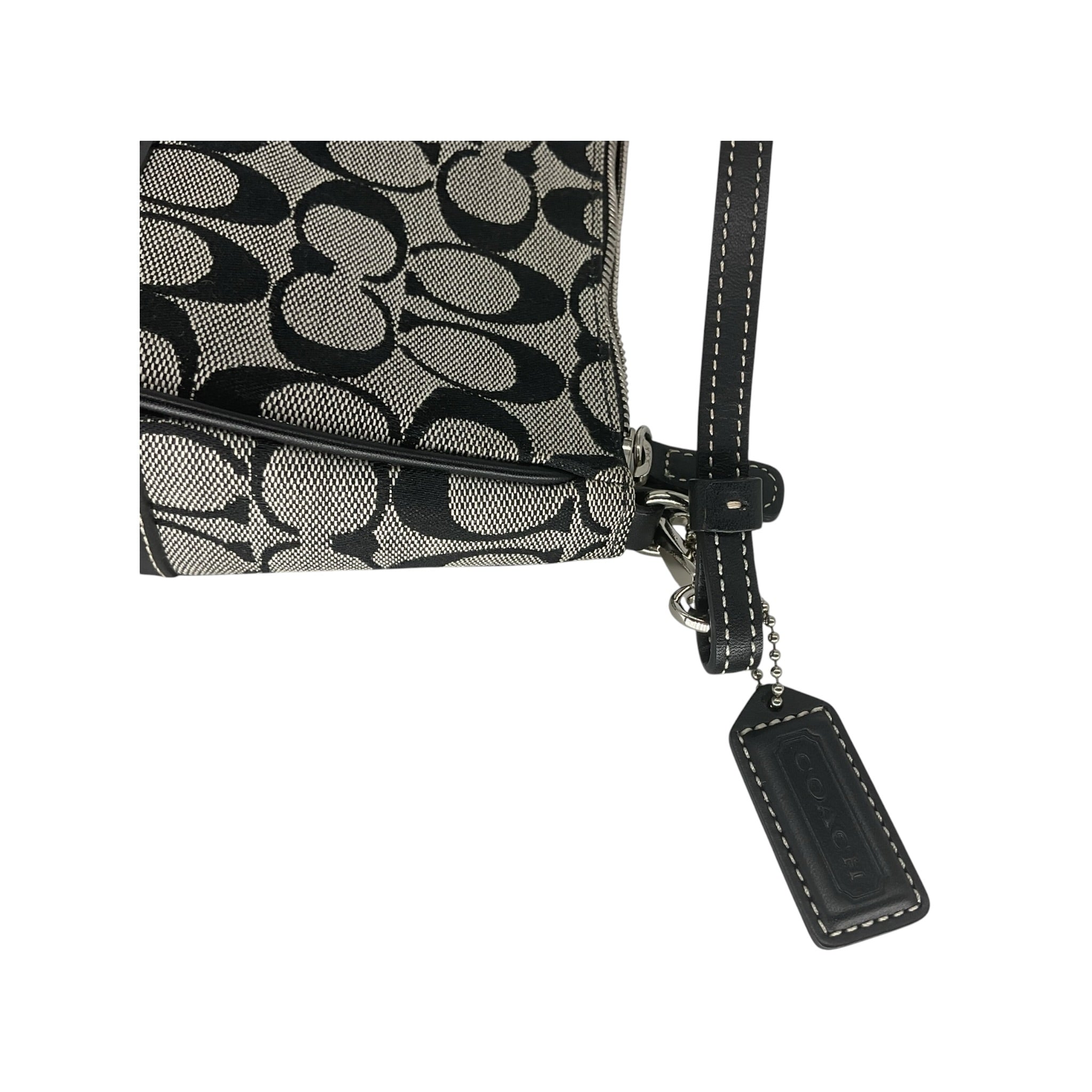 COACH signature accessory pouch in black canvas