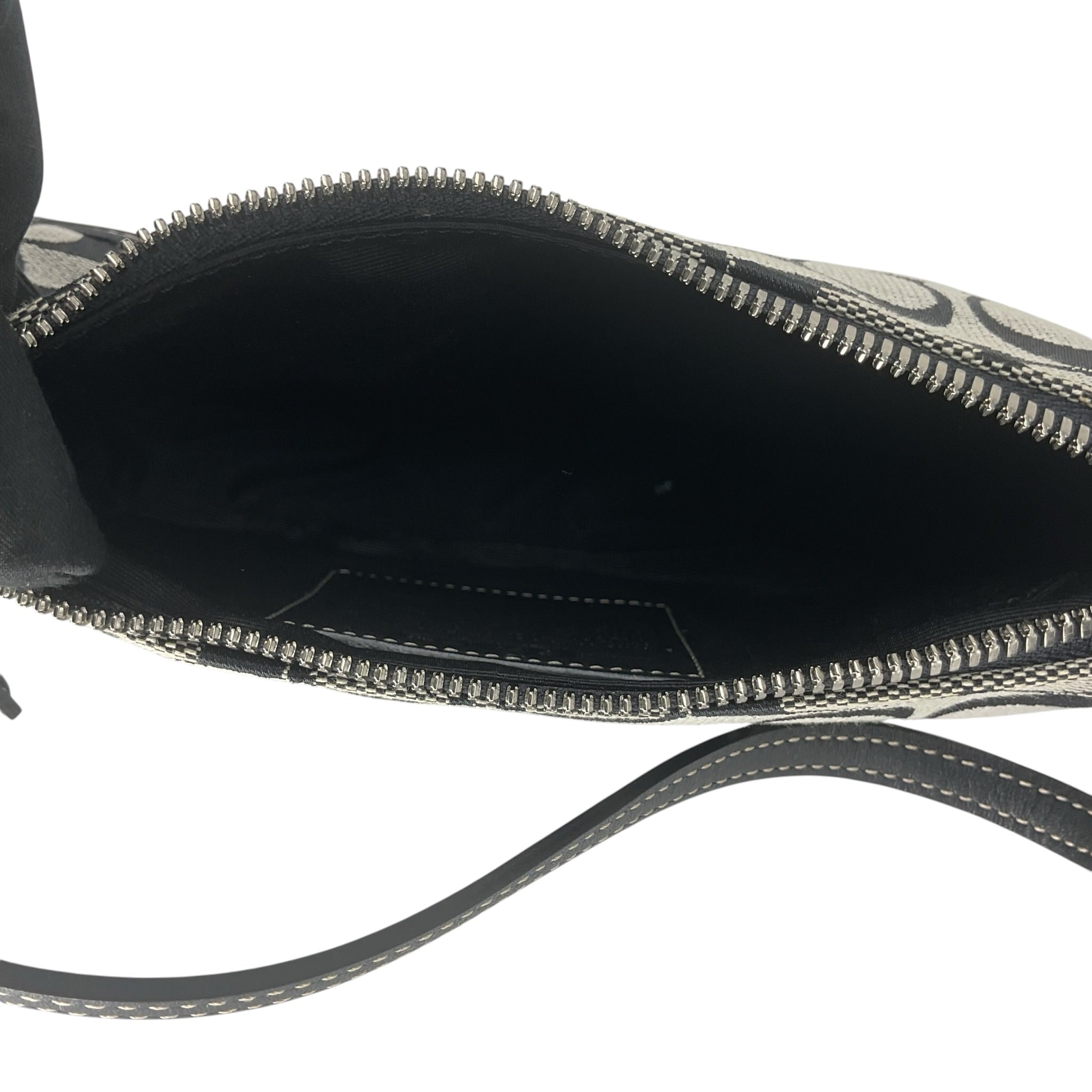 COACH signature accessory pouch in black canvas