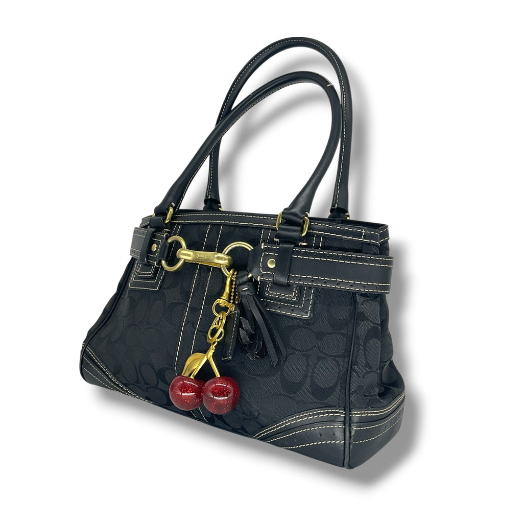 Vintage COACH signature tote bag black