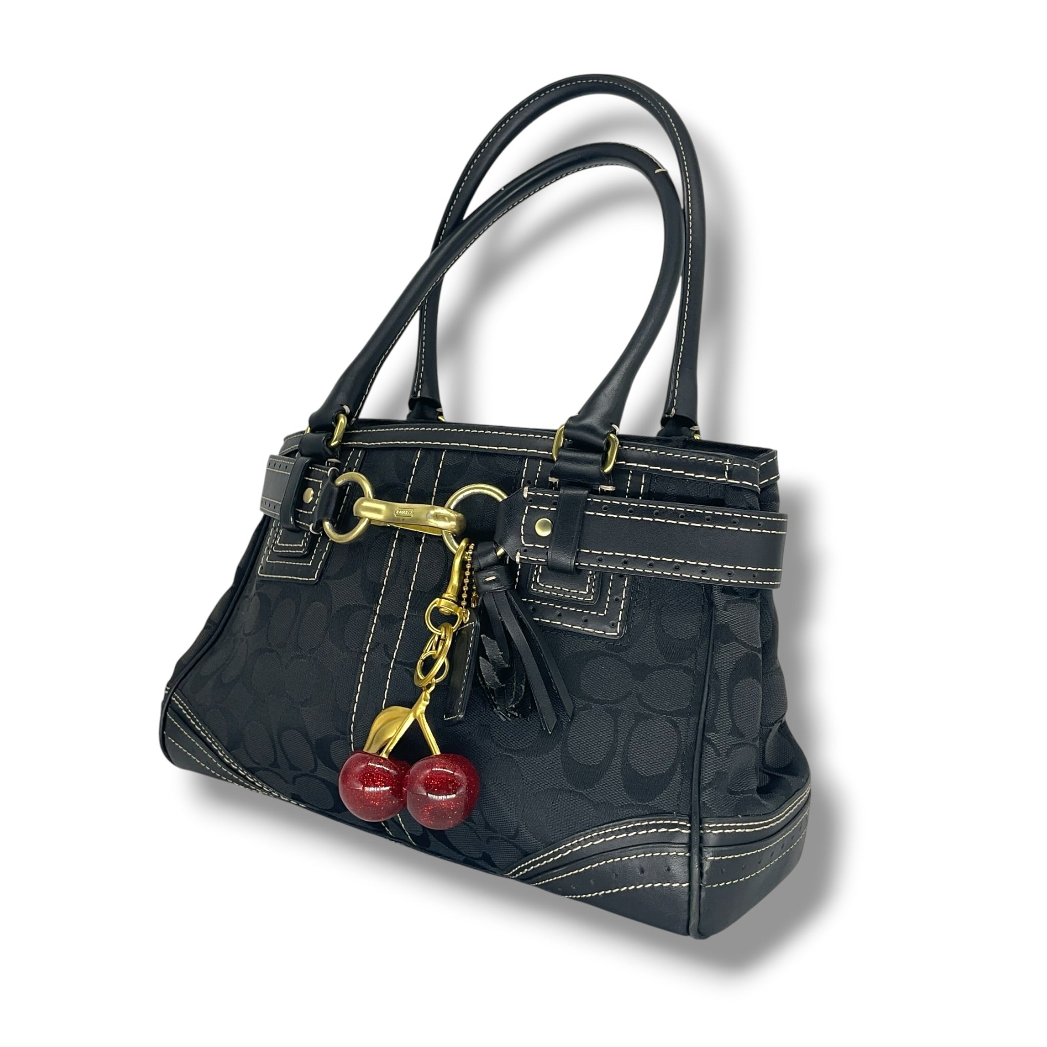 Vintage COACH signature tote bag black