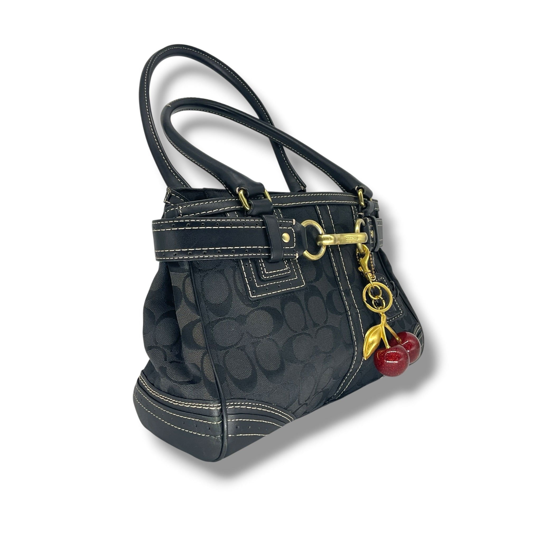 Vintage COACH signature tote bag black