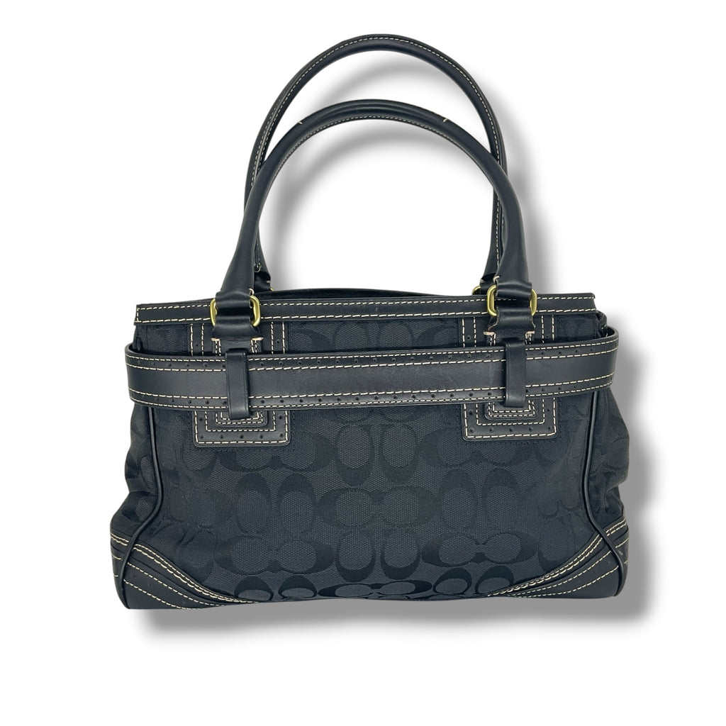 Vintage COACH signature tote bag black