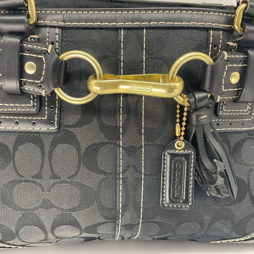 Vintage COACH signature tote bag black