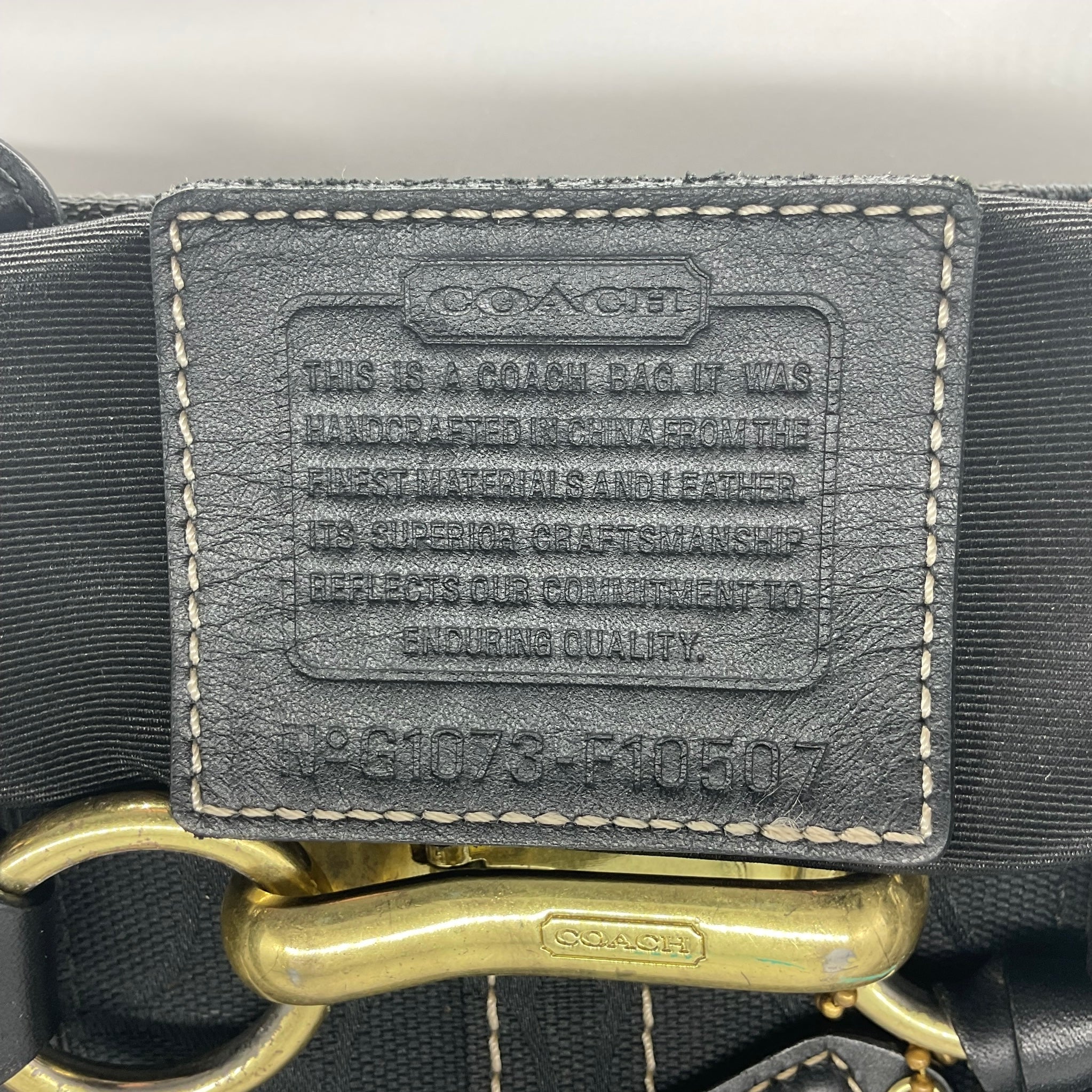 Vintage COACH signature tote bag black