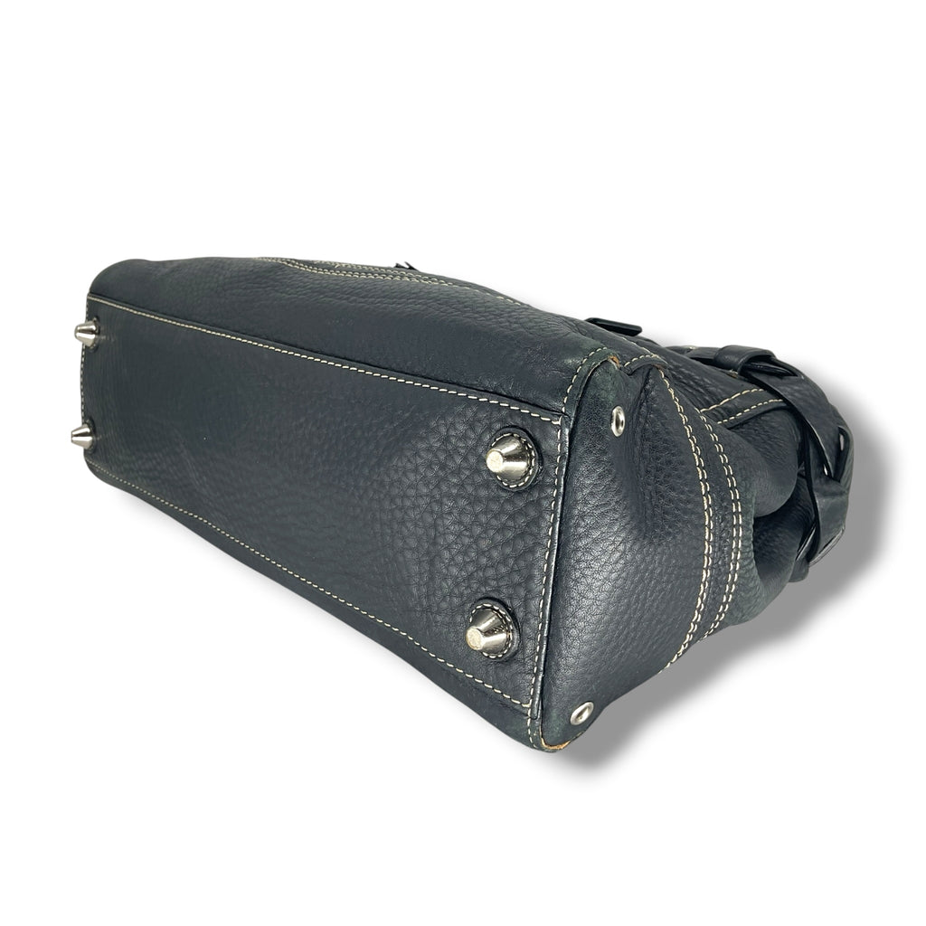 Vintage COACH leather shoulder bag  black 13084