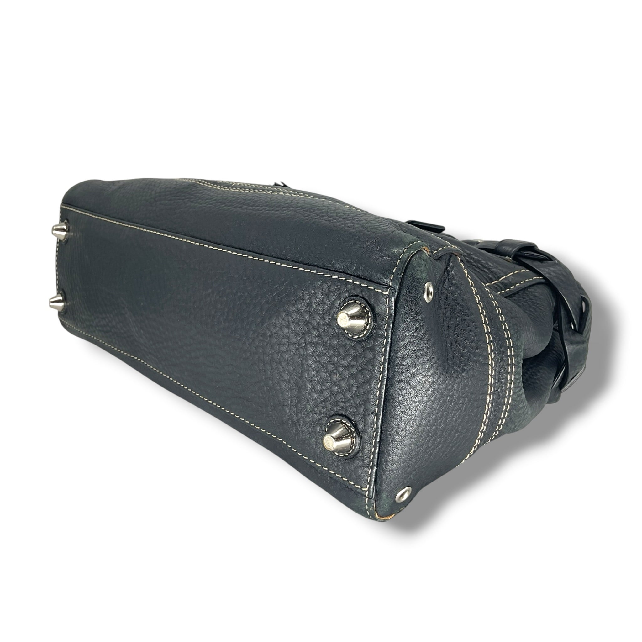 Vintage COACH leather shoulder bag  black 13084