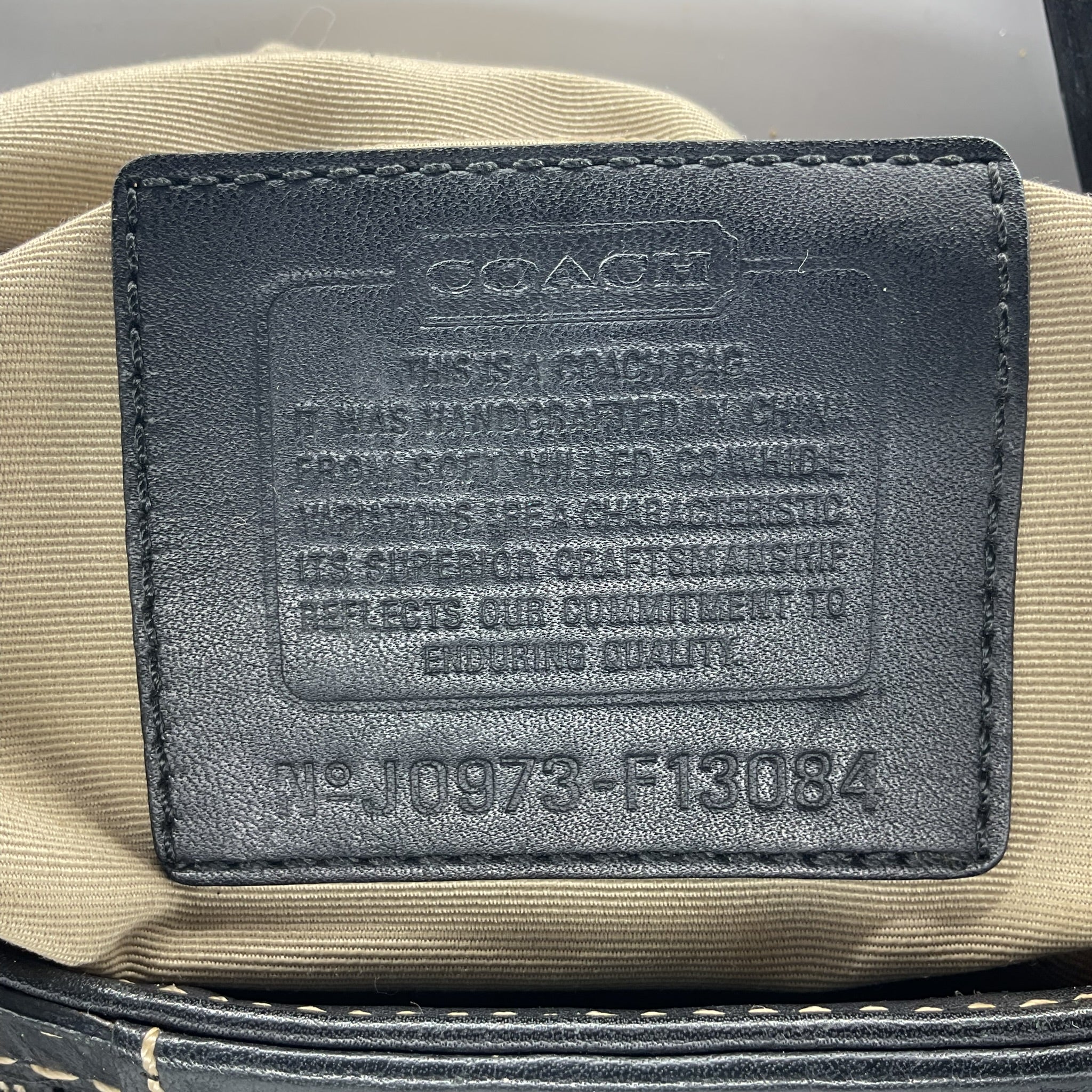 Vintage COACH leather shoulder bag  black 13084