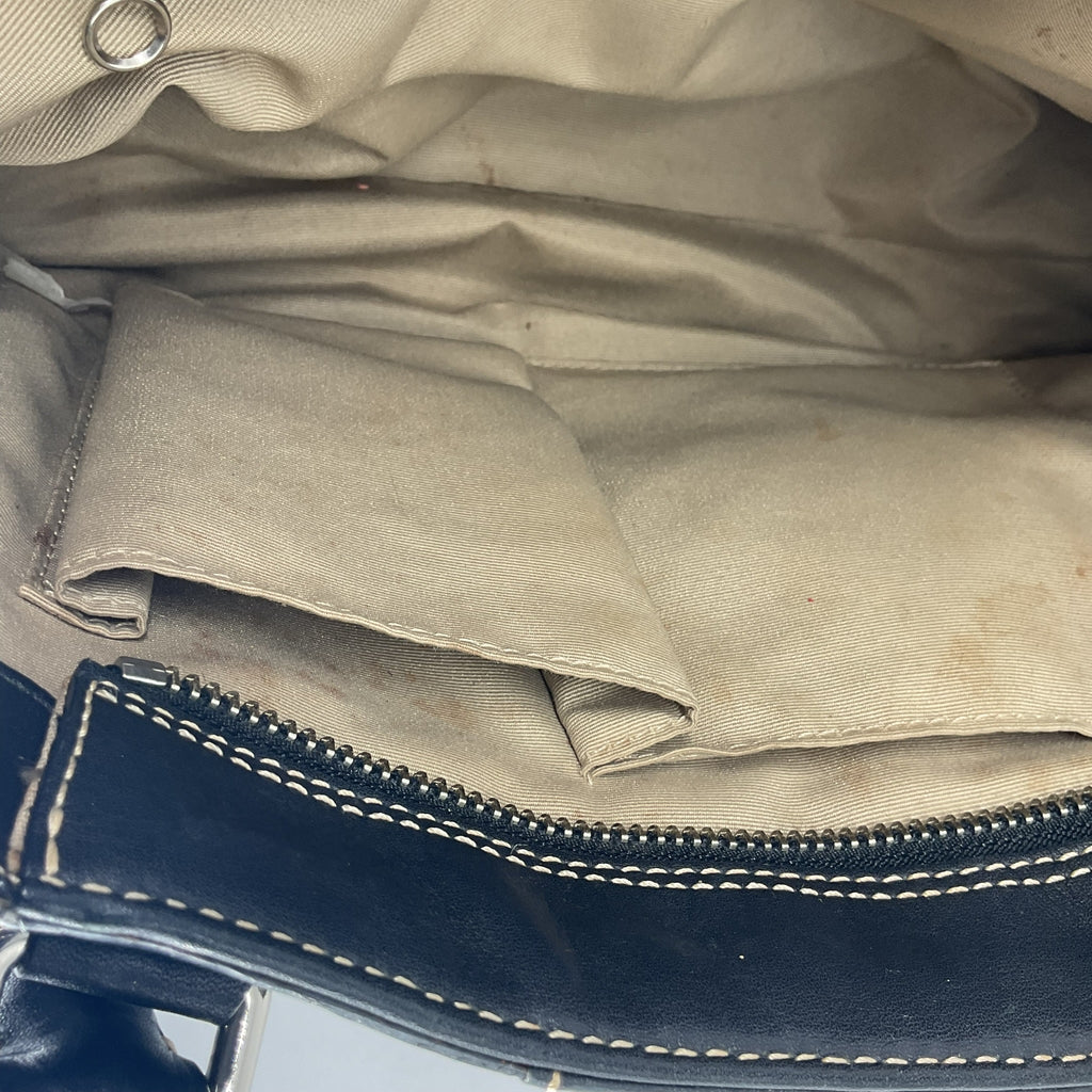 Vintage COACH leather shoulder bag  black 13084
