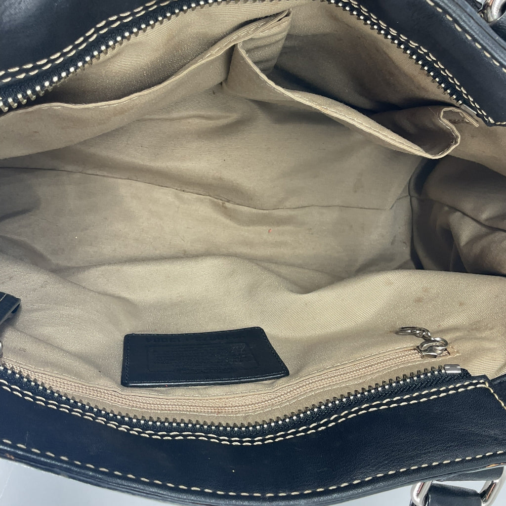 Vintage COACH leather shoulder bag  black 13084